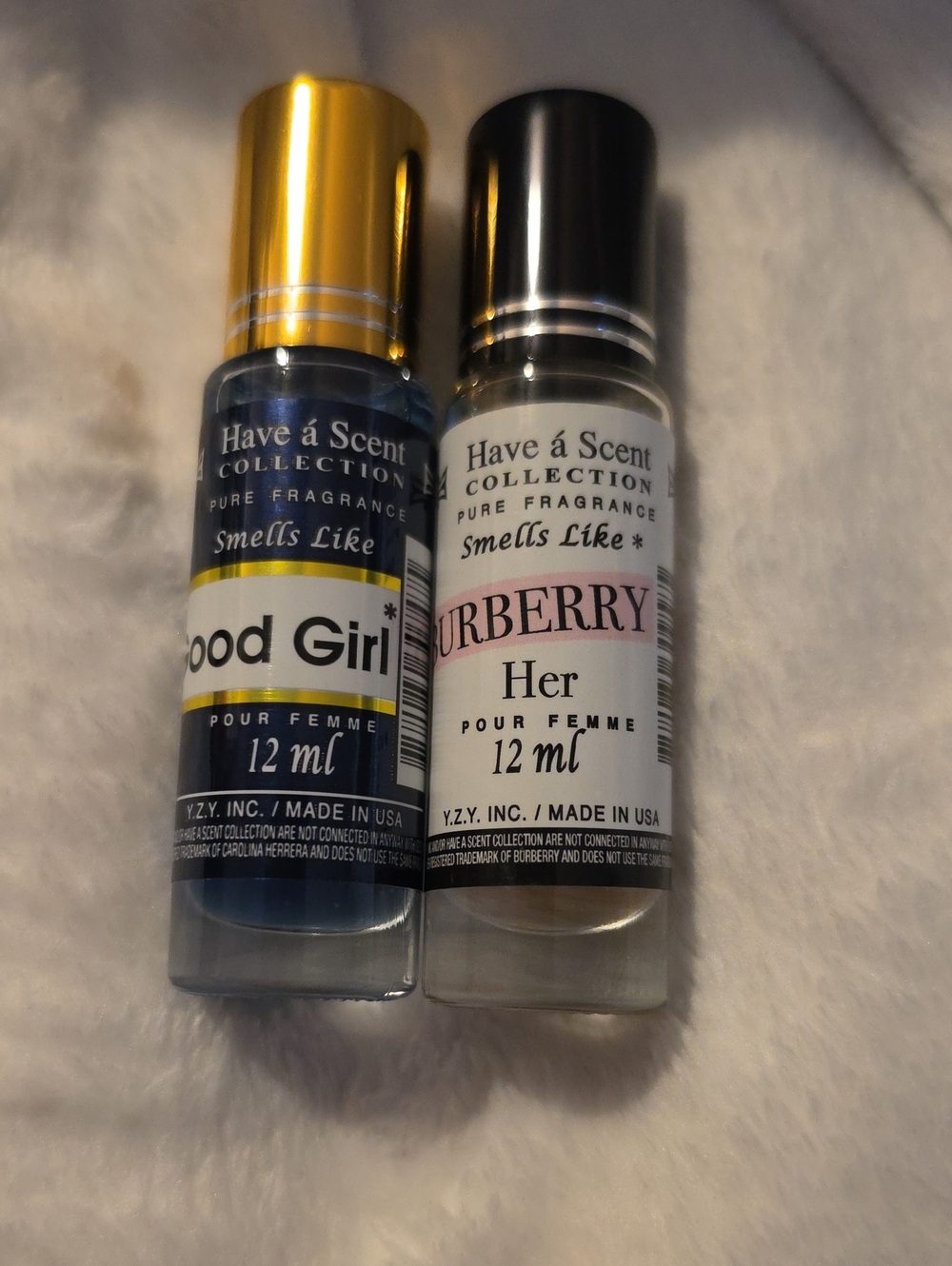 Roll-on Oil Duo Smells Like Good Girl Amd Burberry Her